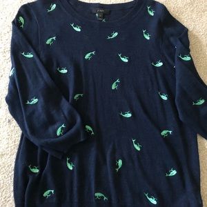 J Crew whale sweater
